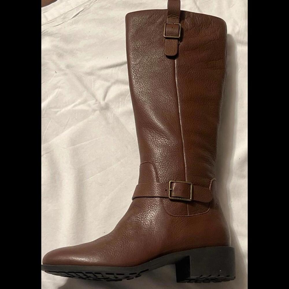Cole Haan Kenmare Riding Boots - Harvest Brown Leather - 6.5